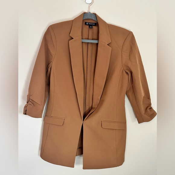 INC International Concepts Tan Blazer - Picture 1 of 6